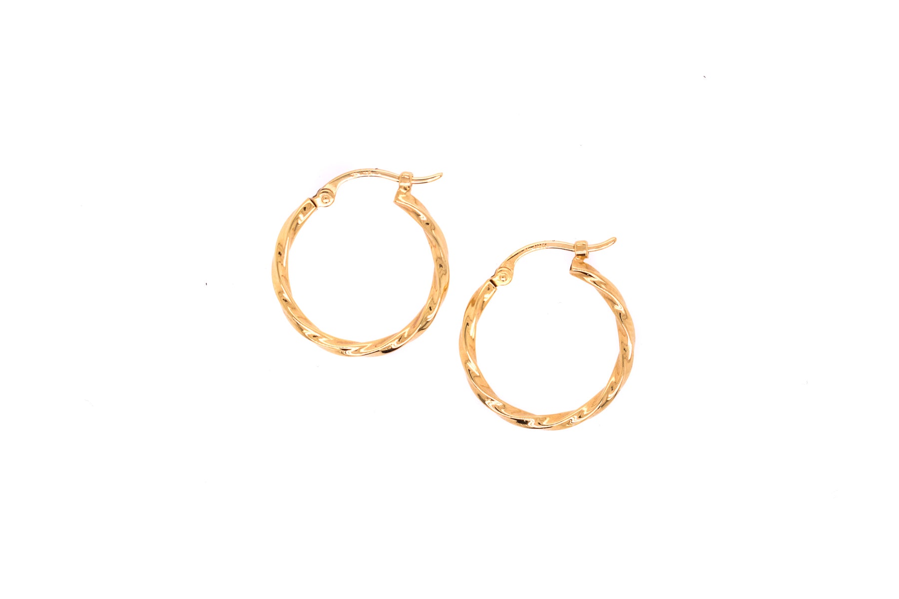 Rope Round Tube Yellow Gold Hoop Earrings – Belliston Jewelry